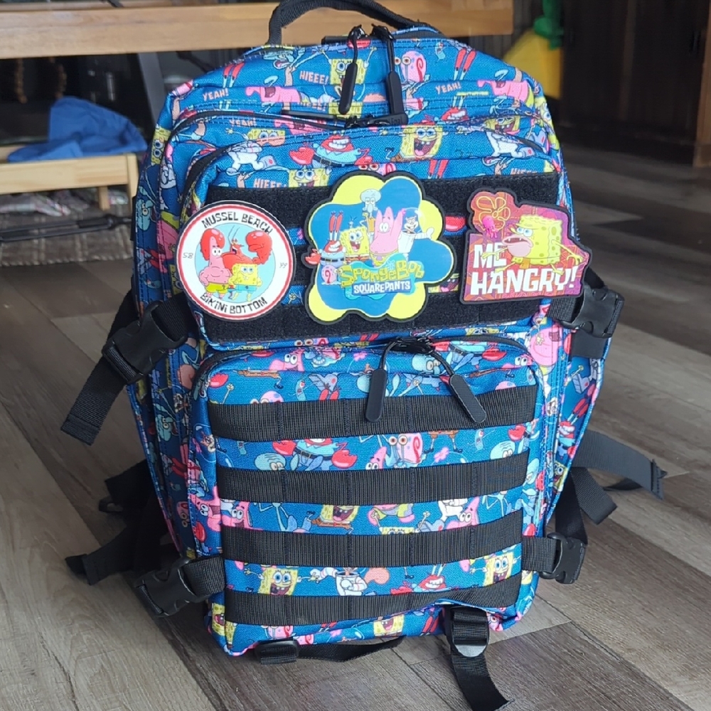 Wolfpak 🐺 35L Spongebob Squarepants Backpack *With Extra Patches*